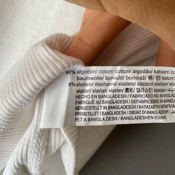 Zara sz L ruffle sleeve ribbed crop tank top NWT - Picture 4 of 9